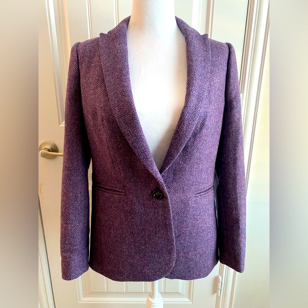 Jcrew size 6 wool blazer, purple